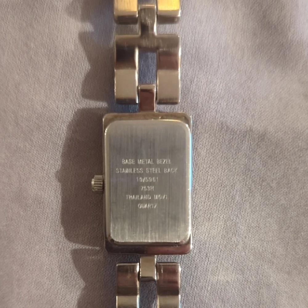 Watch Silver Colored Ann Klein Link Bracelet Style W/Light Blue Face